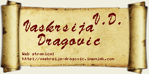 Vaskrsija Dragović vizit kartica